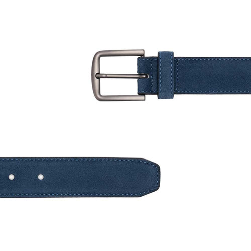 Cinto Masculino Casual Fascar Azul Em Couro