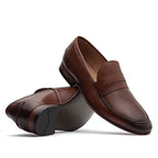 Mocassim Masculino Social Fascar Marrom Em Couro