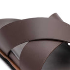 Chinelo Masculino Fascar LITE Marrom em Couro