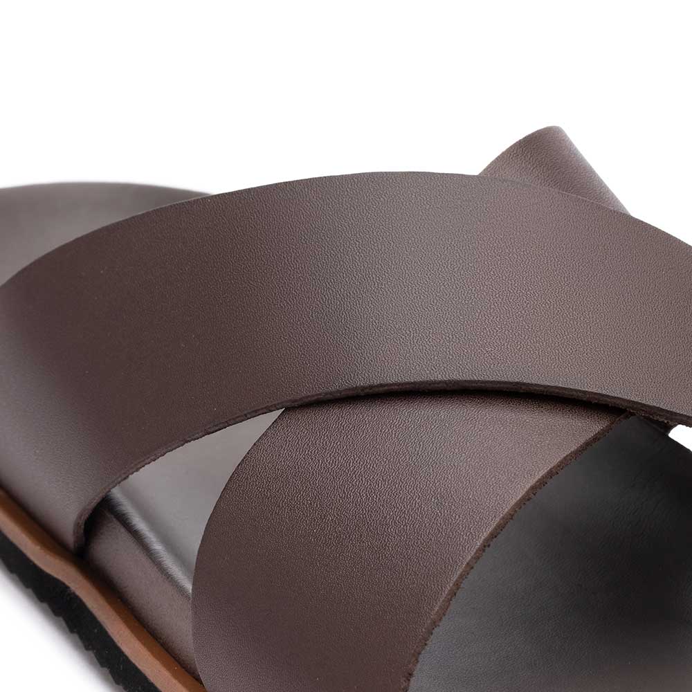 Chinelo Masculino Fascar LITE Marrom em Couro