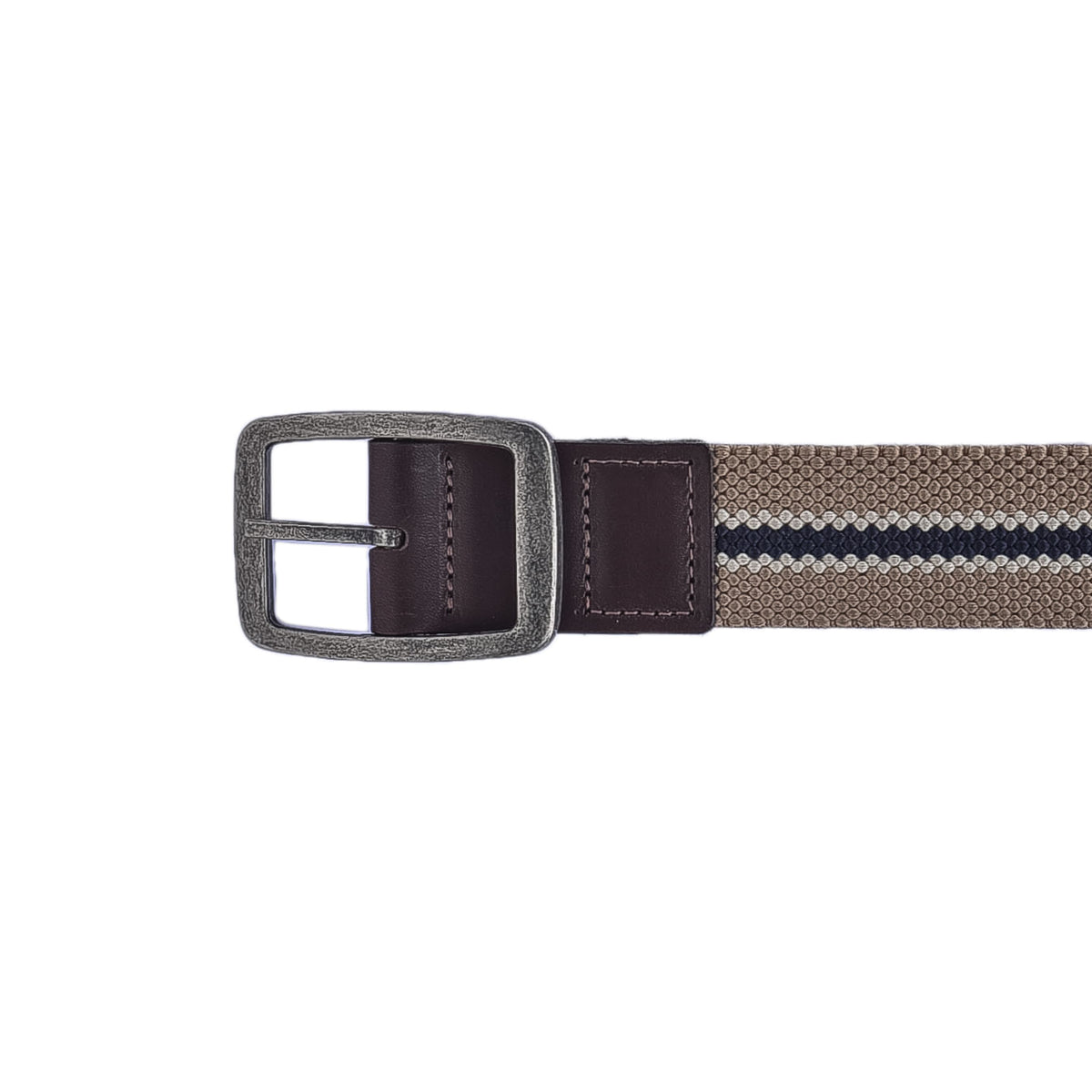 Cinto Masculino Casual Fascar Dupla Face Bege Em Lona Flexível
