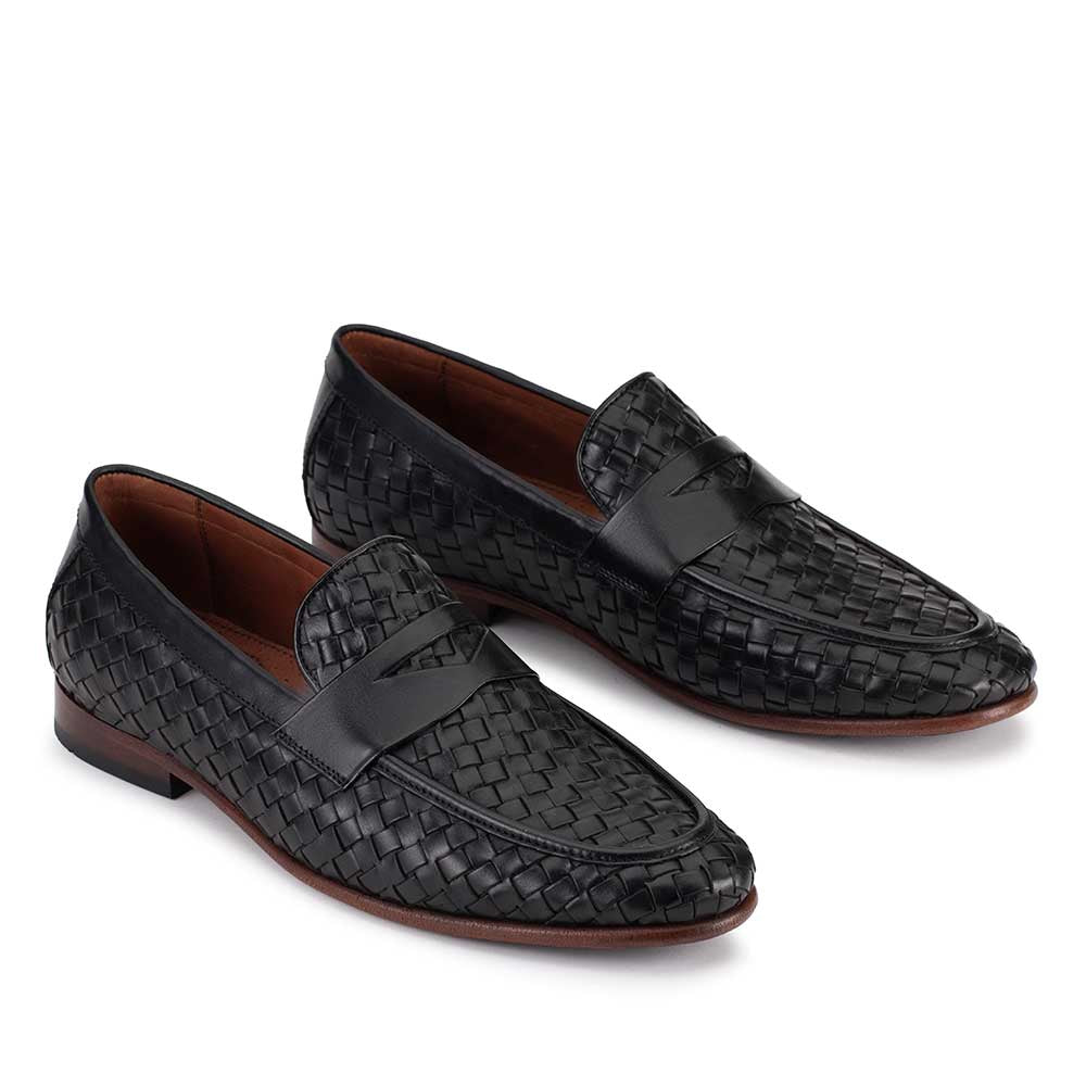 Mocassim Masculino Casual Fascar Penny Loafer Preto em Couro