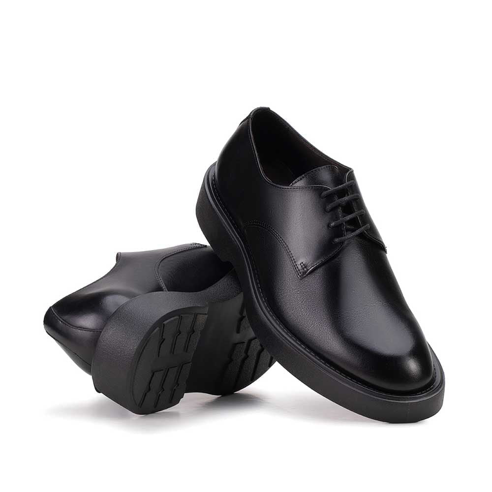 Sapato Masculino Casual Derby Fascar LITE Preto em Couro
