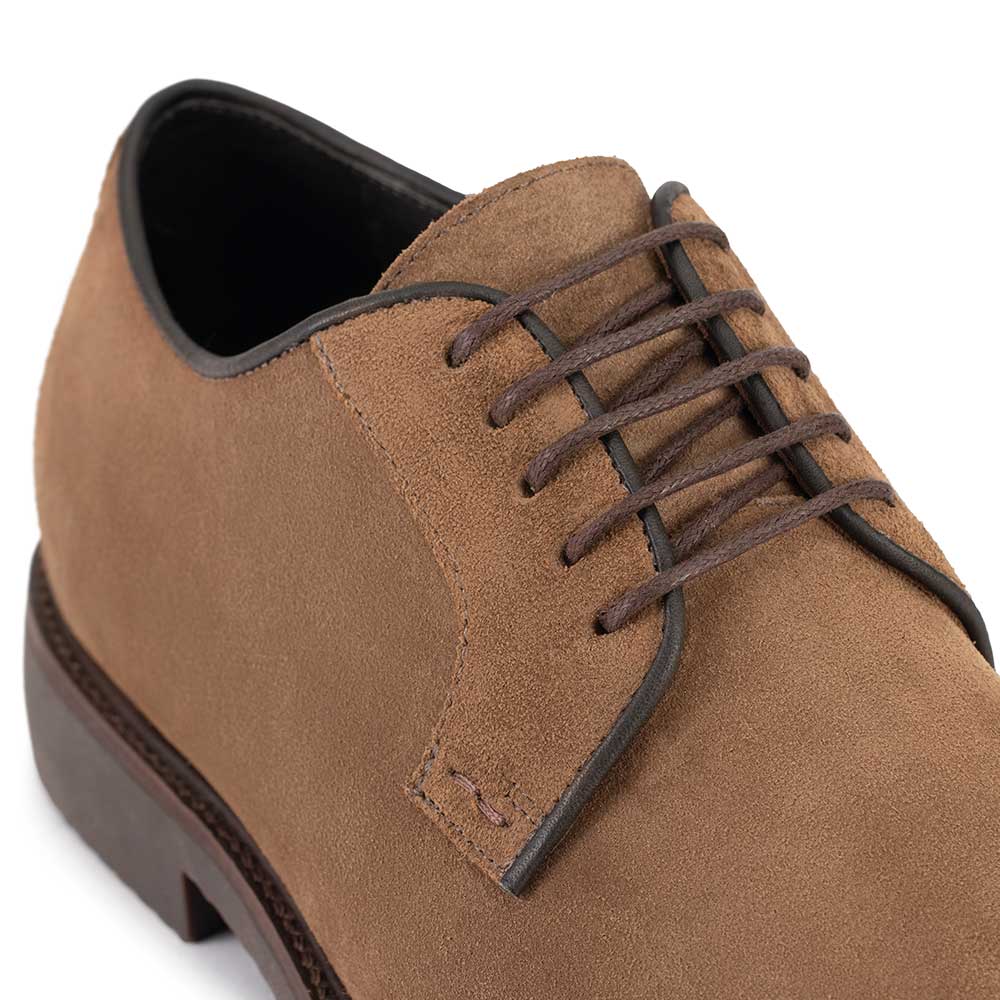 Sapato Masculino Casual Derby Fascar Marrom em Couro
