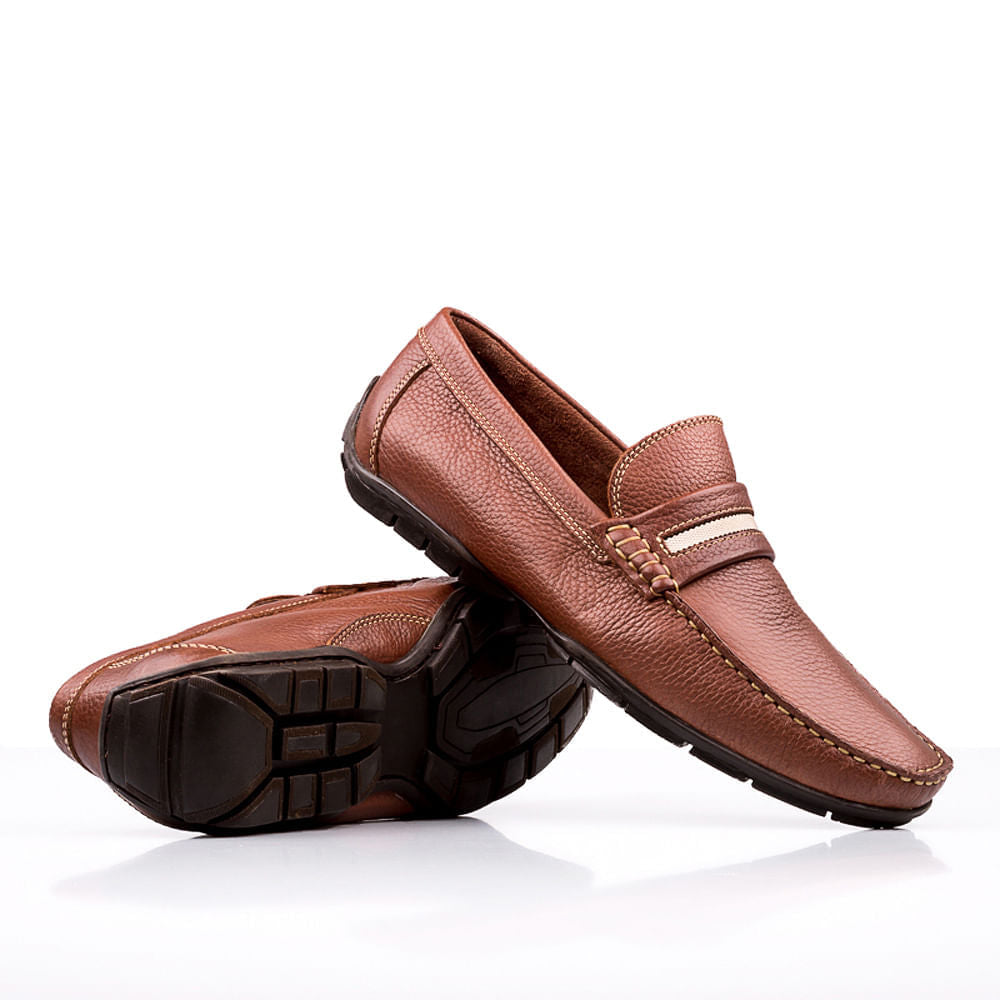 Drive Masculino Fascar Marrom Em Couro