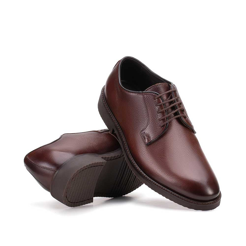 Sapato Masculino Social Derby Fascar Marrom em Couro