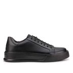 Tênis Masculino Casual Fascar Izi Preto Em Couro