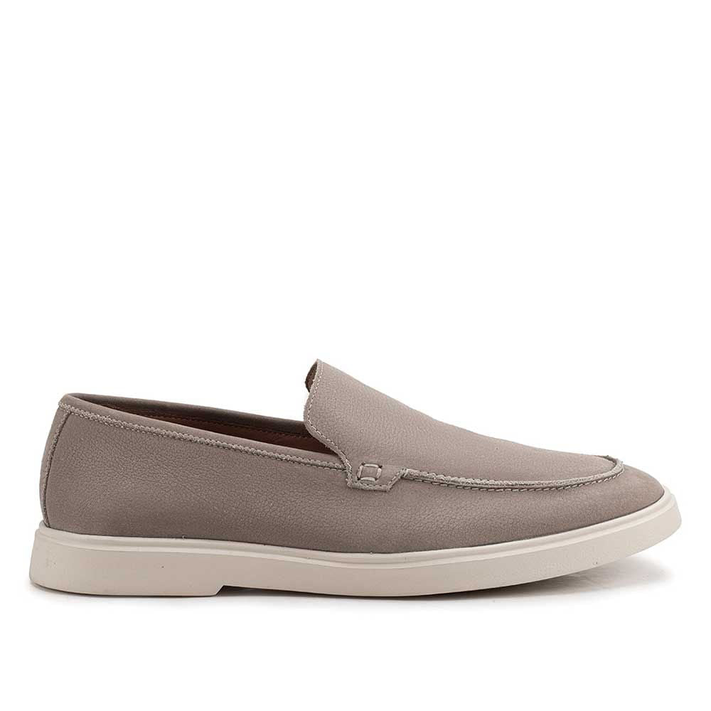 Mocassim Masculino Casual Fascar LITE Cinza em Couro