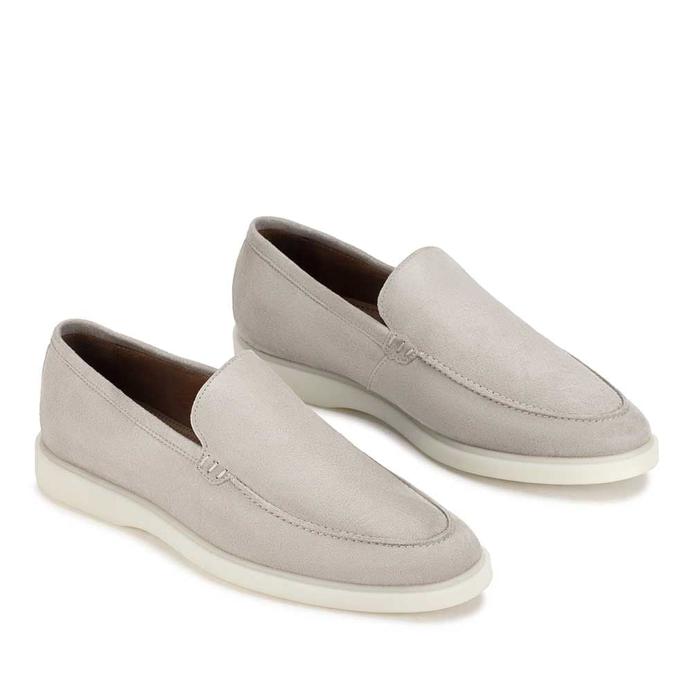 Mocassim Masculino Casual Fascar Sagres Cinza Em Couro