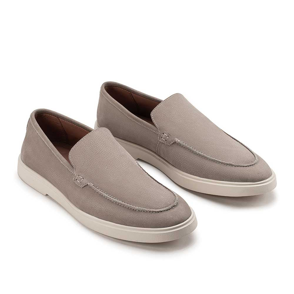 Mocassim Masculino Casual Fascar LITE Cinza em Couro