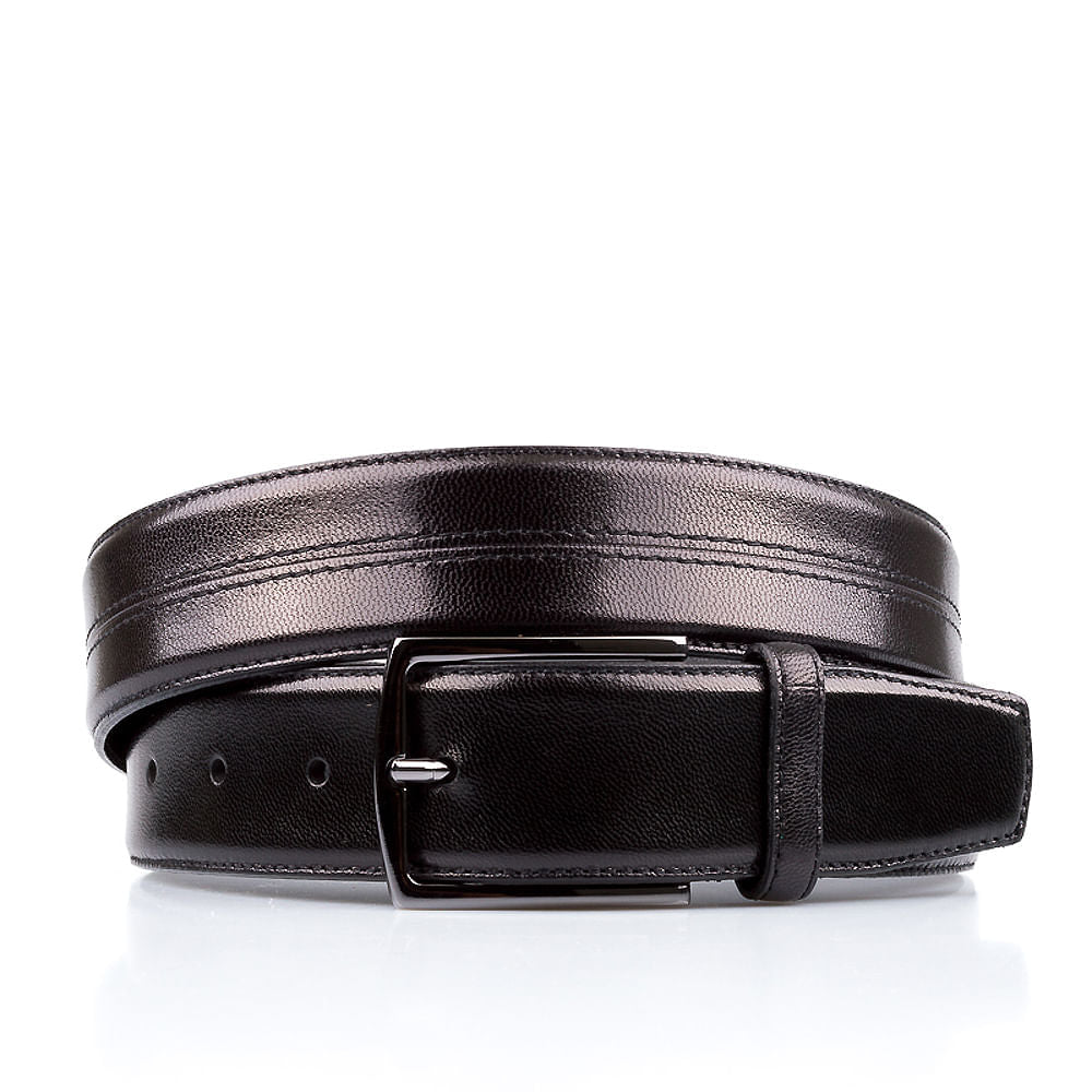 Cinto Masculino Social Fascar Preto Em Couro