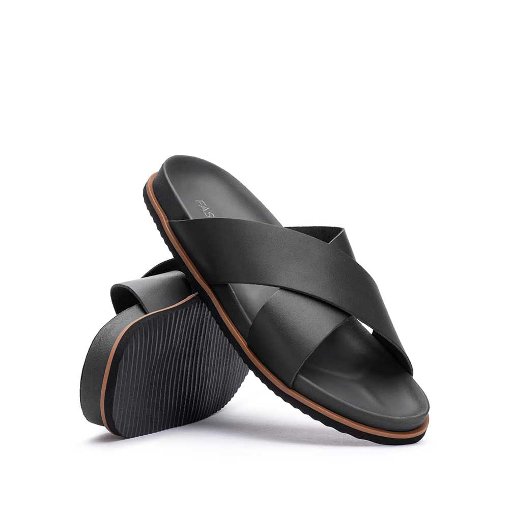 Chinelo Masculino Fascar LITE Preto em Couro