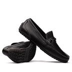 Drive Masculino Fascar Preto Em Couro