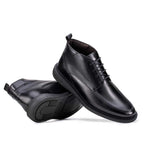 Bota Masculina Casual Fascar Mafra Preta Em Couro