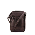 Bolsa Masculina Transversal Fascar Marrom Em Couro