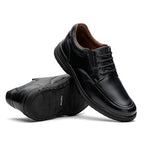Sapato Masculino Social Derby Fascar Izi Preto Em Couro