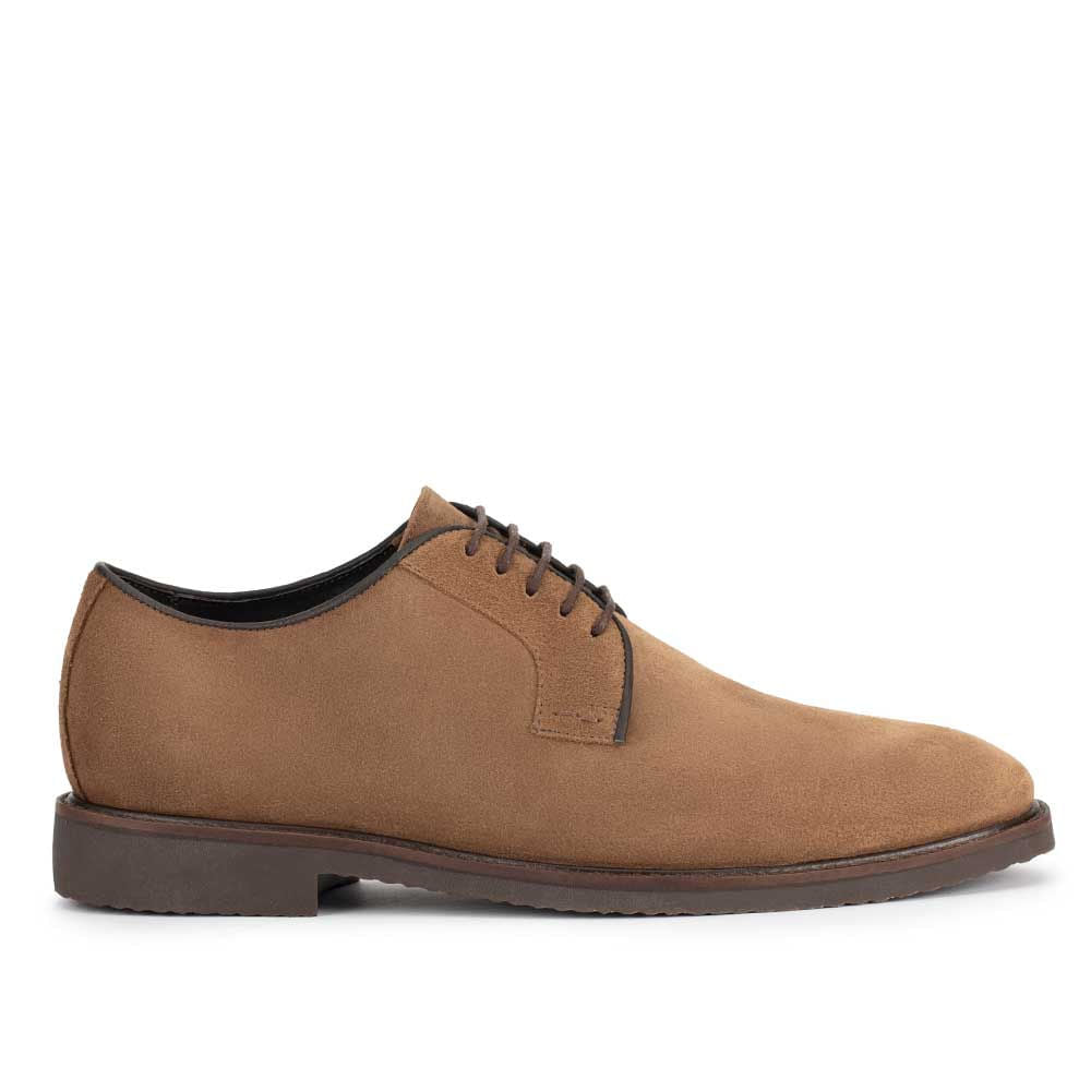 Sapato Masculino Casual Derby Fascar Marrom em Couro