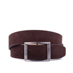 Cinto Masculino Casual Fascar Marrom Em Couro