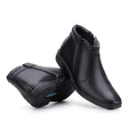 Bota Masculina Social Fascar Preta Em Couro