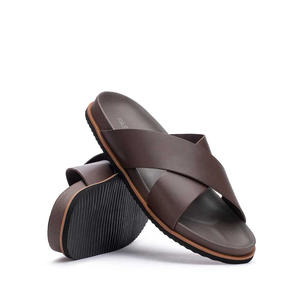 Chinelo Masculino Fascar LITE Marrom em Couro