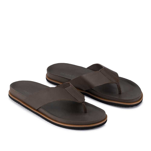 Chinelo Masculino Fascar LITE Marrom em Couro