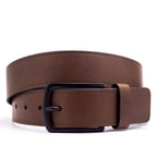 Cinto Masculino Casual Fascar Marrom Em Couro