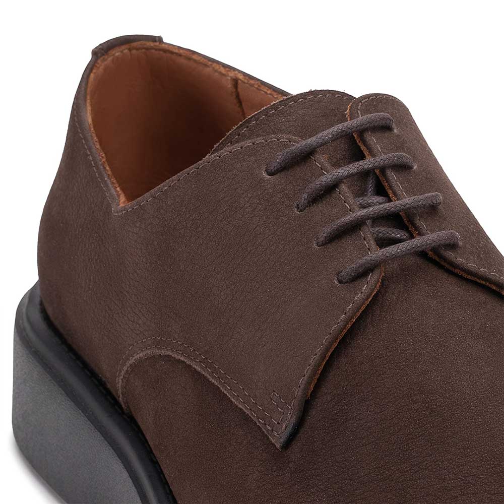 Sapato Masculino Casual Derby Fascar LITE Marrom em Couro