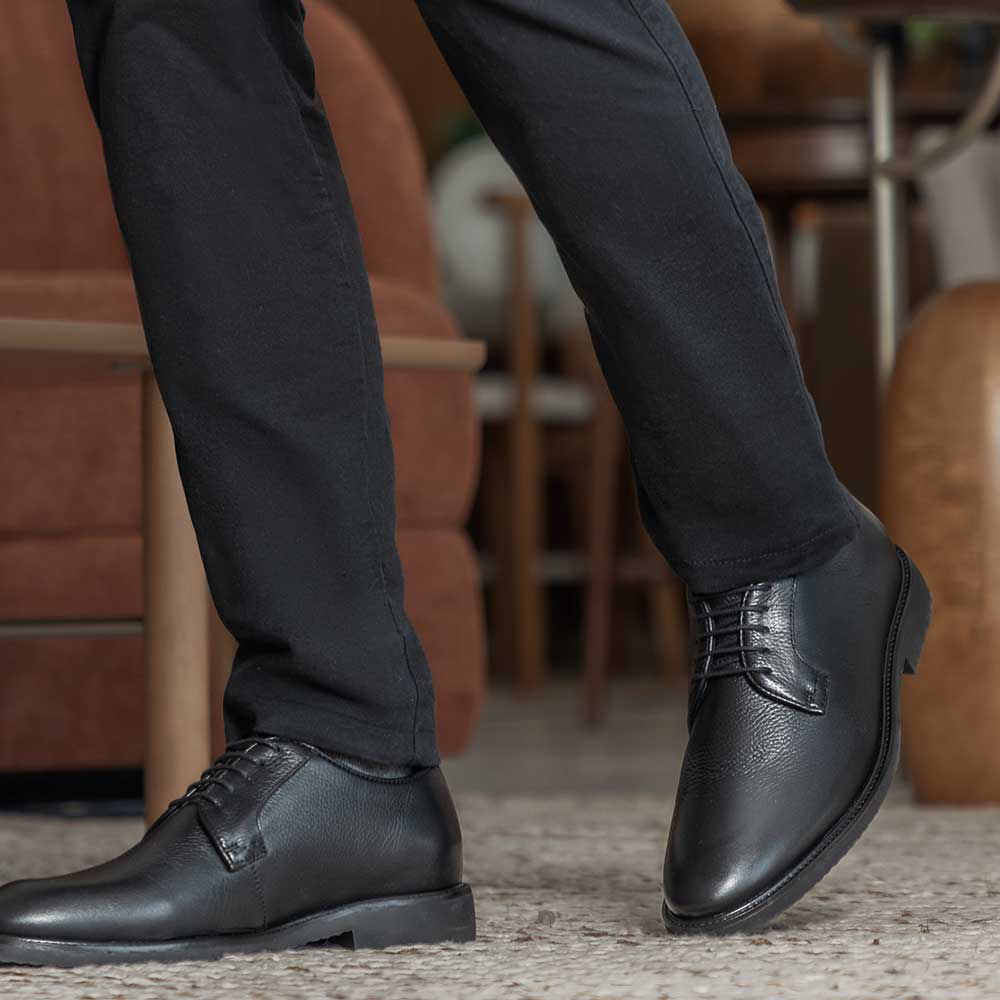 Sapato Masculino Social Derby Fascar Marrom em Couro