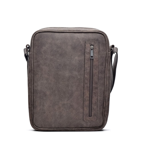Bolsa Masculina Transversal Fascar Marrom Em Couro