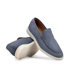 Mocassim Masculino Casual Fascar Sagres Azul Em Couro