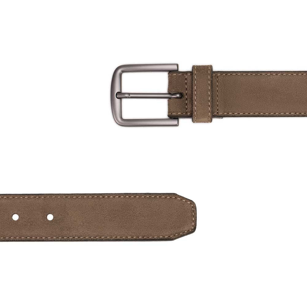 Cinto Masculino Casual Fascar Bege Em Couro