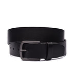 Cinto Masculino Casual Fascar Preto Em Couro