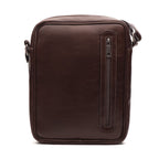 Bolsa Masculina Transversal Fascar Marrom Em Couro