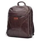Mochila Masculina Executiva Fascar Marrom Em Couro