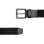 Cinto Masculino Casual Fascar Preto Em Elástico e Couro