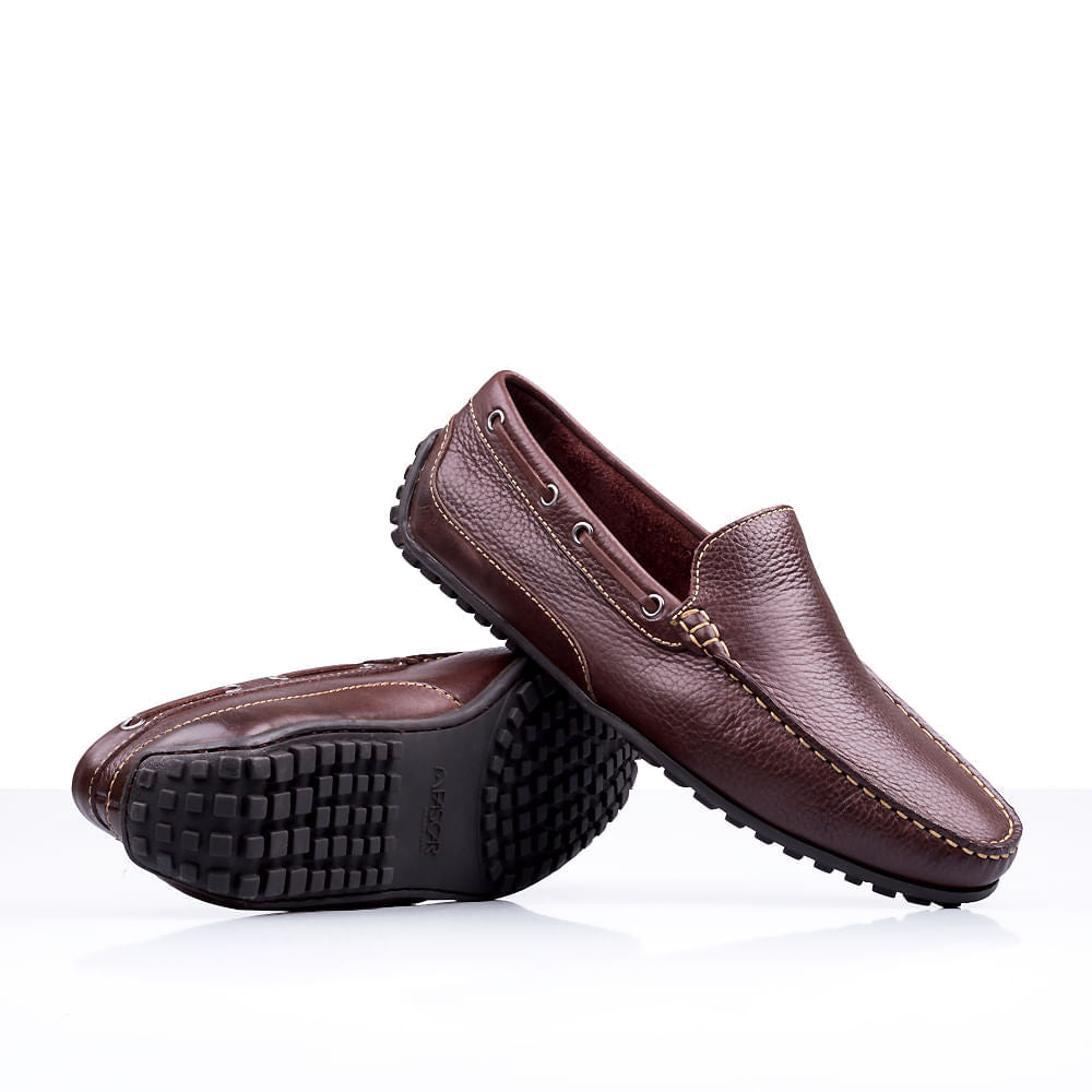 Drive Masculino Fascar Marrom Em Couro
