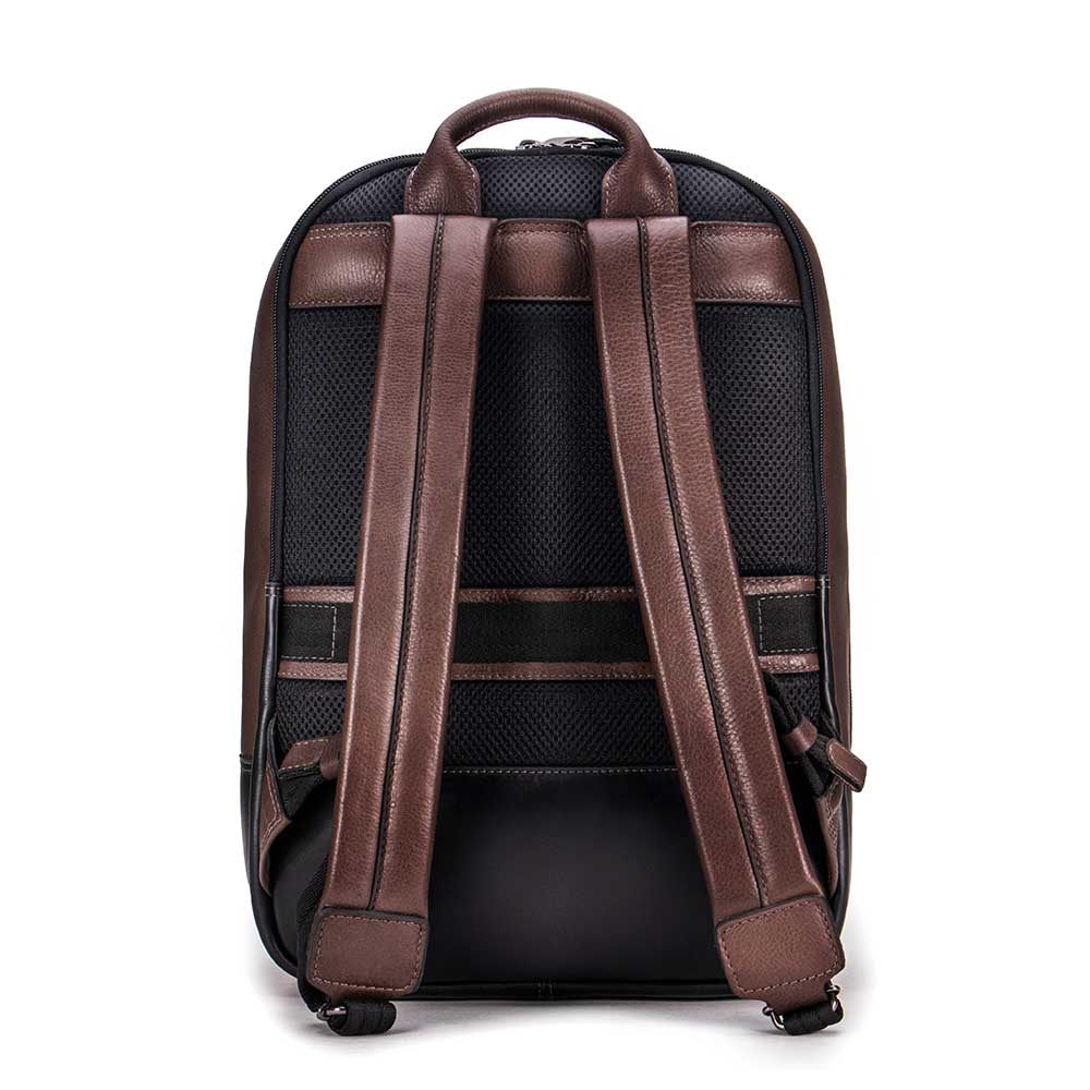 Mochila Masculina Executiva Fascar Marrom Em Couro