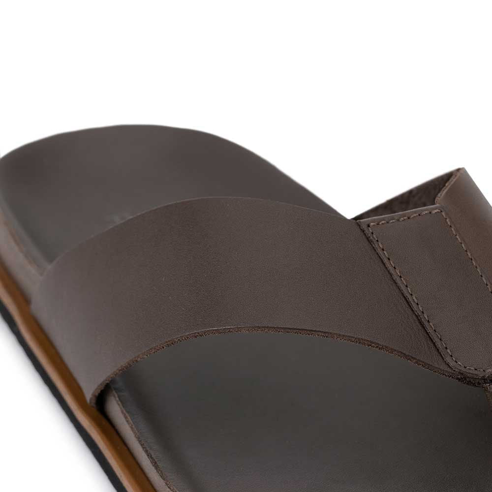 Chinelo Masculino Fascar LITE Marrom em Couro