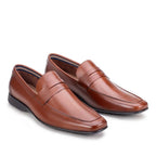 Mocassim Masculino Casual Fascar Viseu Penny Loafer Marrom Em Couro
