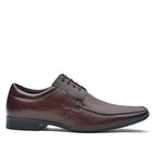 Sapato Masculino Social Fascar Lite Derby Marrom Em Couro