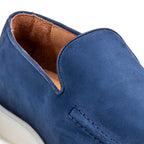 Mocassim Masculino Casual Fascar Sagres Azul Em Couro