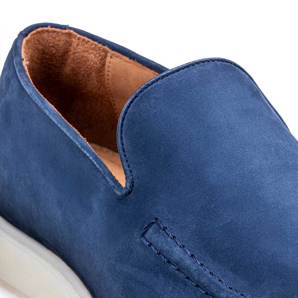 Mocassim Masculino Casual Fascar Sagres Azul Em Couro