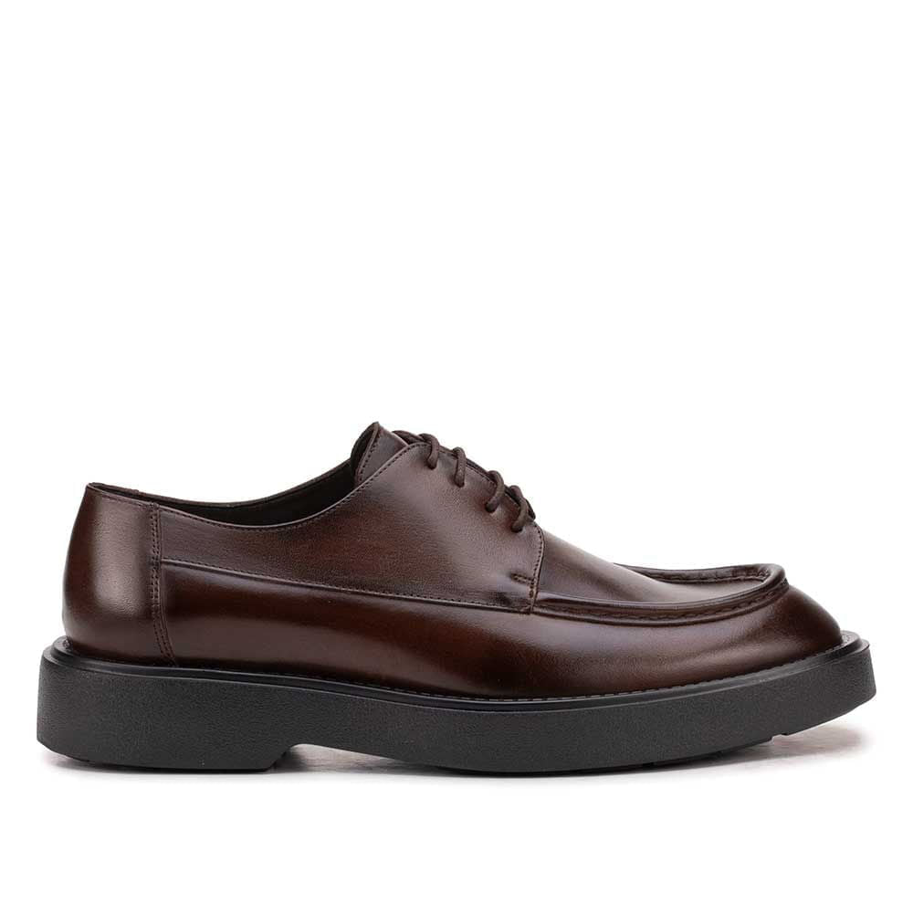 Sapato Masculino Social Fascar Derby LITE Marrom em Couro
