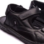 Sandália Masculina Fascar Preta Em Couro