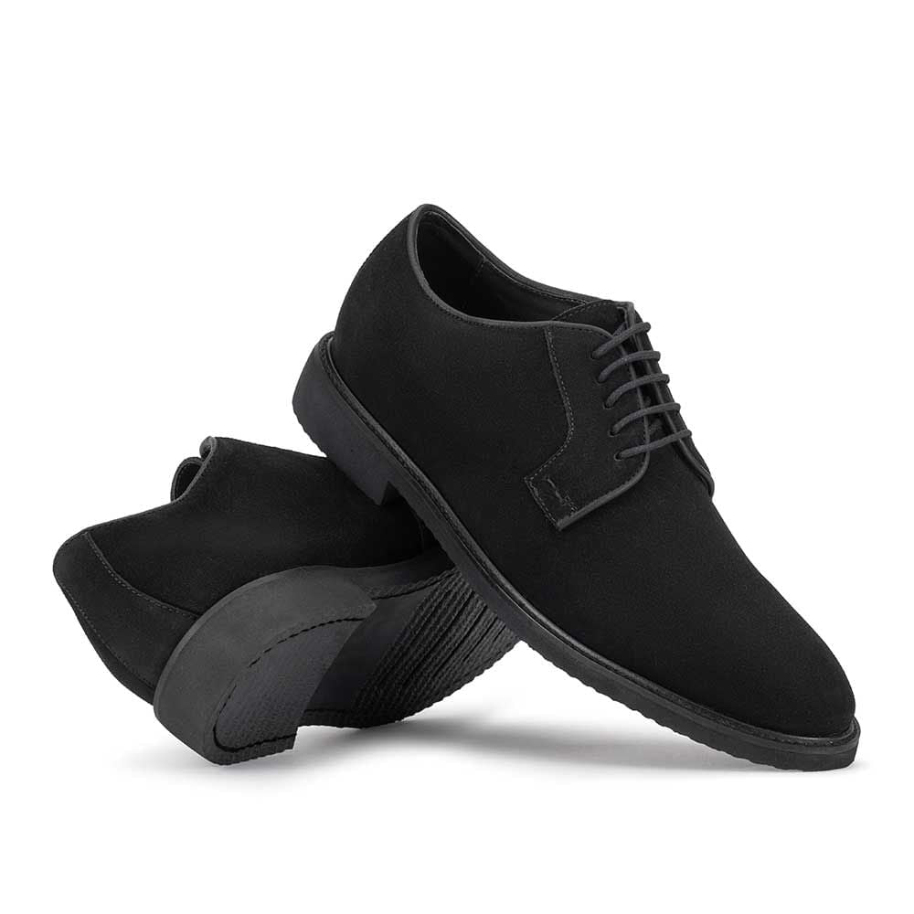 Sapato Masculino Casual Derby Fascar Preto em Couro
