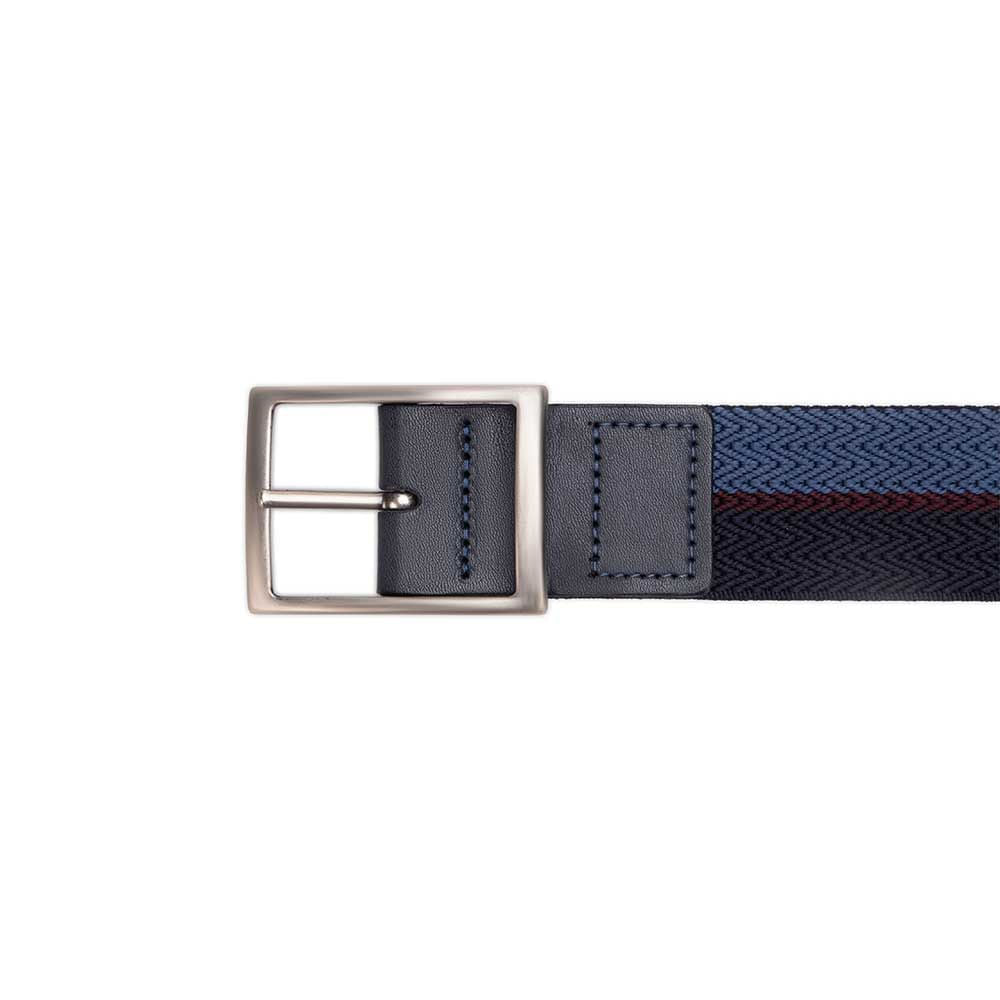 Cinto Masculino Casual Fascar Azul Em Lona Flexível e Couro