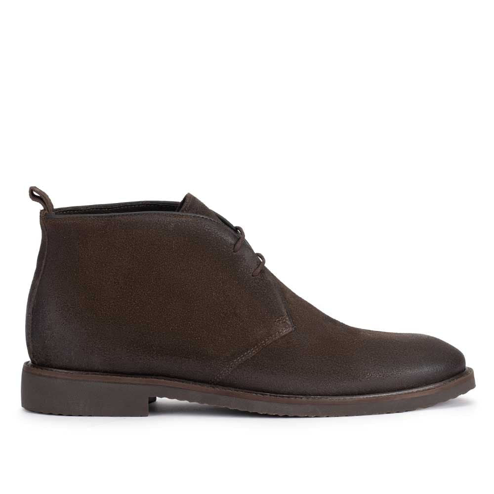 Bota Masculina Casual Fascar Marrom em Couro