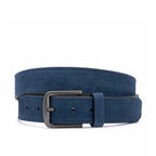 Cinto Masculino Casual Fascar Azul Em Couro