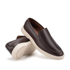 Mocassim Masculino Casual Fascar LITE Marrom em Couro
