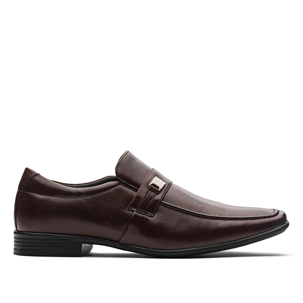Sapato Masculino Social Fascar Lite Derby Marrom Em Couro